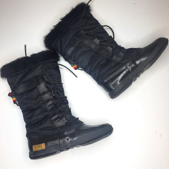 Sorel women's snow boots, w/liner and bead black - Picture 1 of 11